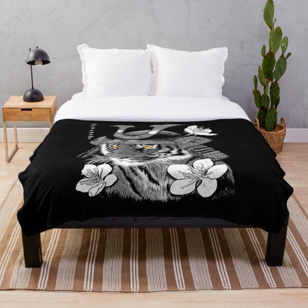 Item preview, Tiger samurai japanese cherry blossom designed and sold by albertocubatas.
