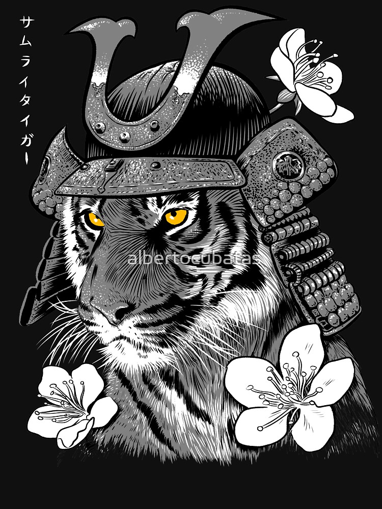 Tiger samurai japanese cherry blossom | Pullover Hoodie