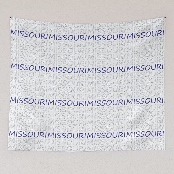 Item preview, Missouri Repeating Blue Bold Uppercase designed and sold by artbylukas.