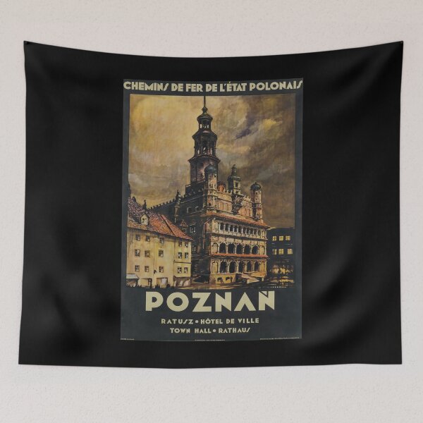 Item preview, Poznan vintage travel poster designed and sold by stickart-marek.