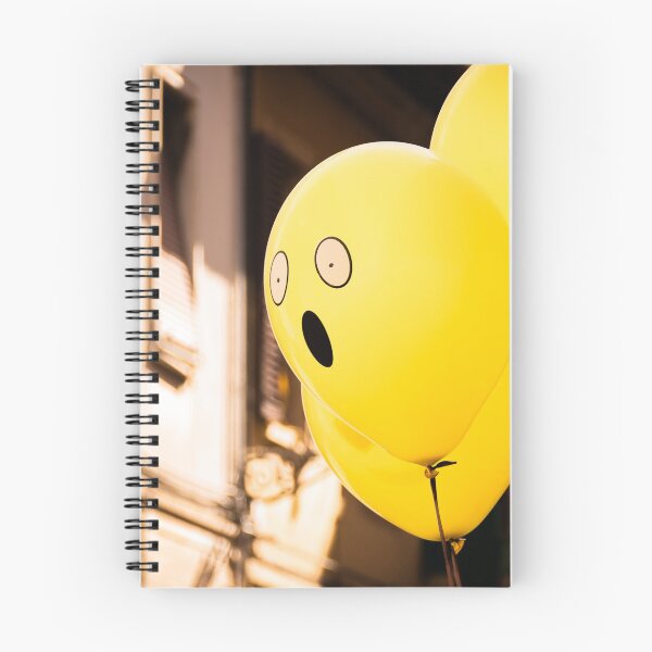 Item preview, Fun yellow Emoji balloons floating as one spots something shocking designed and sold by Retro Futurist.