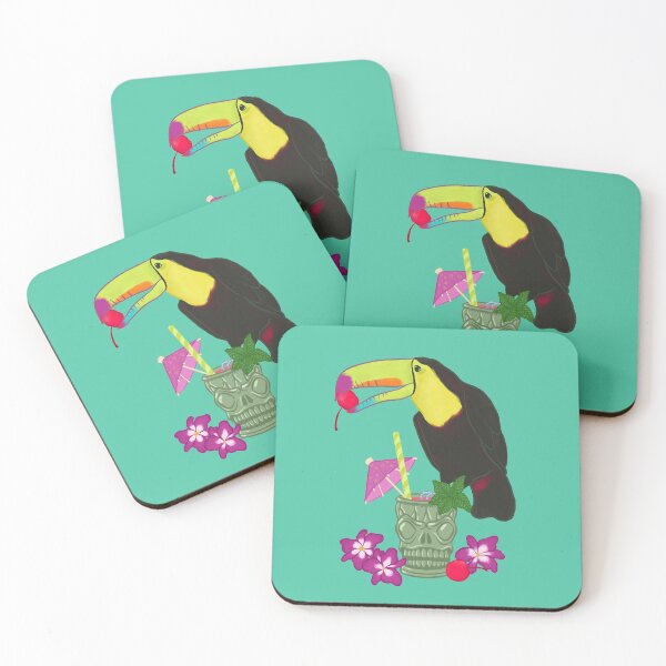Item preview, Tiki Toucan Floral Happy Hour designed and sold by carabara.