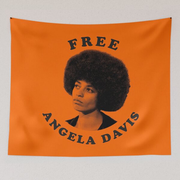 Item preview, BLACK PANTHERS: 'Free Angela Davis': Original Black on Bright Orange designed and sold by Day Chapman.