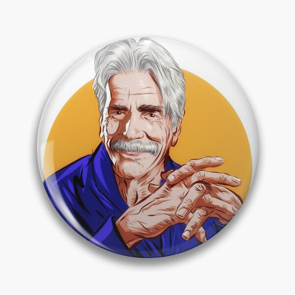Artikelvorschau, Sam Elliott - Eine Illustration von Paul Cemmick entworfen und verkauft von TIGERDAVER.