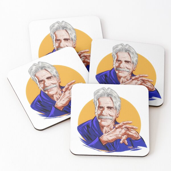 Artikelvorschau, Sam Elliott - Eine Illustration von Paul Cemmick entworfen und verkauft von TIGERDAVER.