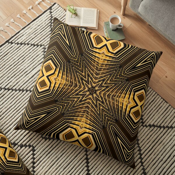 Copper Lattice Floor Pillow