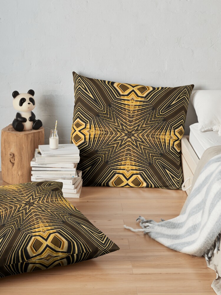 Alternate view of Copper Lattice Floor Pillow