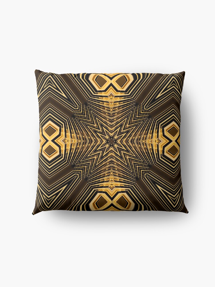 Alternate view of Copper Lattice Floor Pillow
