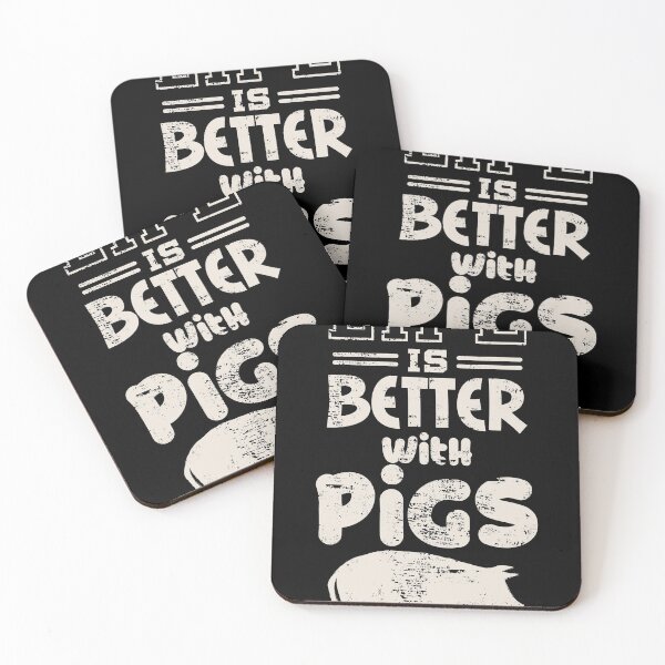 Item preview, Life is Better With Pigs Design Idea Pigs Love Gift print designed and sold by Lisbob.