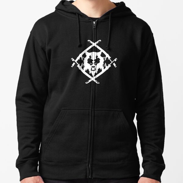 Xavier Wulf Black Zipped Hoodie