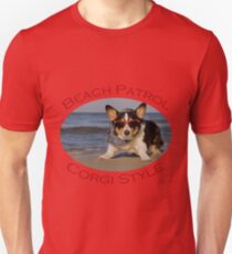 Beach Patrol Corgi Style Unisex T-Shirt