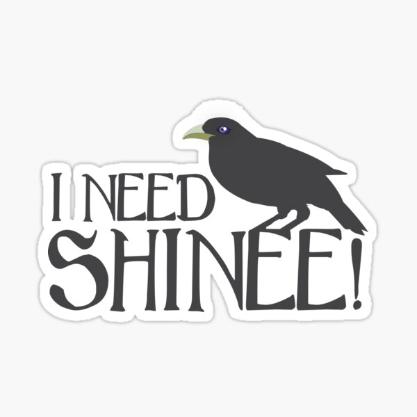 Item preview, I NEED SHINEE with black crow (CROWGUARD) designed and sold by jazzydevil.