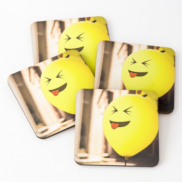 Item preview, Cheeky yellow emoji party balloon designed and sold by Retro Futurist.