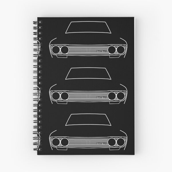 Item preview, Datsun 510 classic car white outline graphic designed and sold by soitwouldseem.