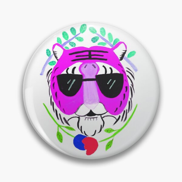 Item preview, Tigerhead and flowers (fuschia) designed and sold by LiceaGand.
