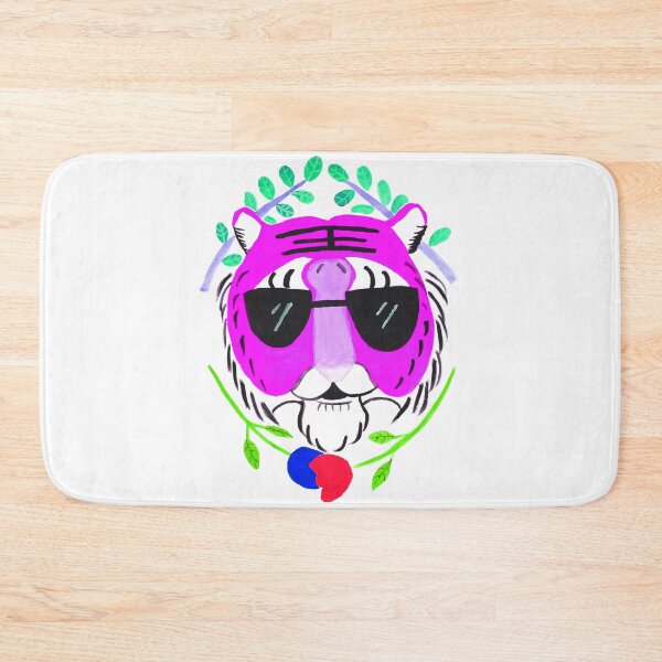 Item preview, Tigerhead and flowers (fuschia) designed and sold by LiceaGand.