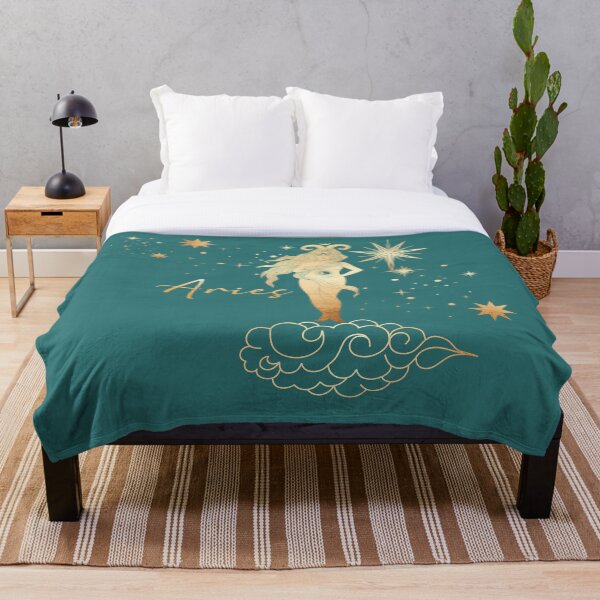 Item preview, Aries Woman in the Stars Gliding on a Cloud - Teal designed and sold by Breece.