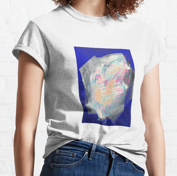 Friedenstaube auf blau Classic T-Shirt