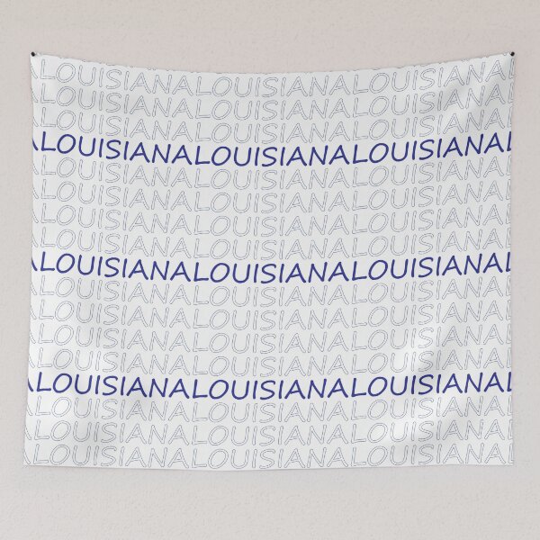 Item preview, Louisiana Repeating Blue Bold Uppercase designed and sold by artbylukas.