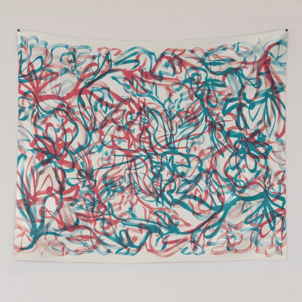 Item preview, Red and Blue Floral Ink designed and sold by TheFrisby.
