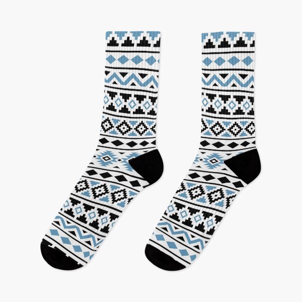 Item preview, Aztec Essence Pattern II Light Blue Black White designed and sold by NataliePaskell.