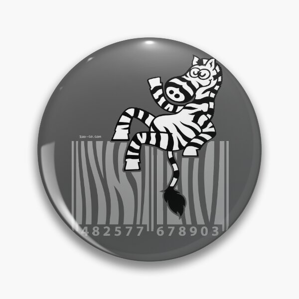 Item preview, Cool zebra smiling and waving while seated on top of a barcode designed and sold by Zoo-co.