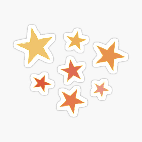 Item preview, Orange Ombre Stars designed and sold by polishalpaca.