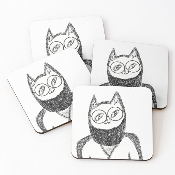 Item preview, Bad Pencil Art - Beautiful Bearded Kitty Cat designed and sold by fgzucchini.