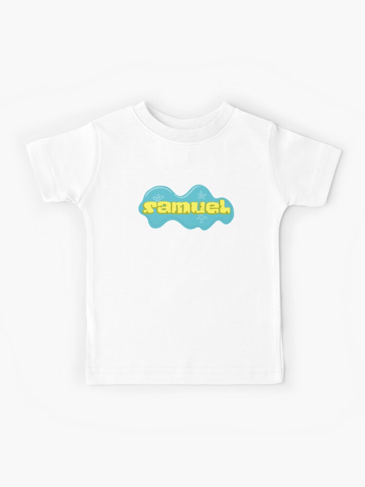 Boy Name Samuel In Spongebob Cartoon Style Kids T Shirt By Space Bug Redbubble