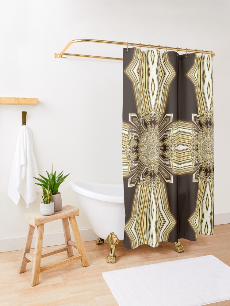 Alternate view of Golden Shield (1) Shower Curtain
