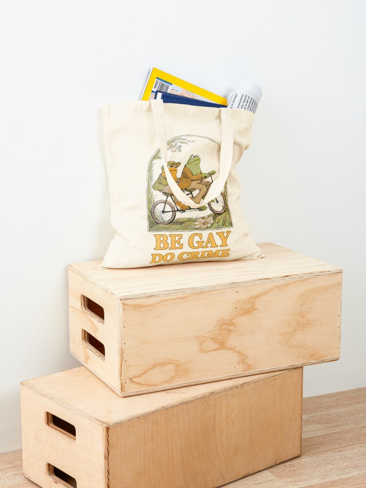 Alternate view of Frog and Toad - Be Gay Do Crime Tote Bag