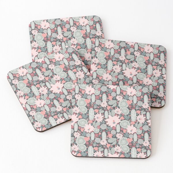 Item preview, Pink, Maroon, and Brown Cactus Floral designed and sold by StudioPosies.
