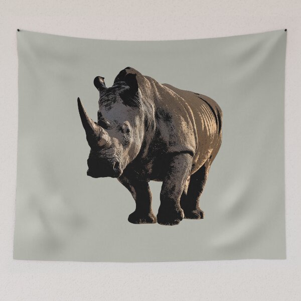 Artikelvorschau, Breitmaulnashorn Farbdruck entworfen und verkauft von designsasstultd.