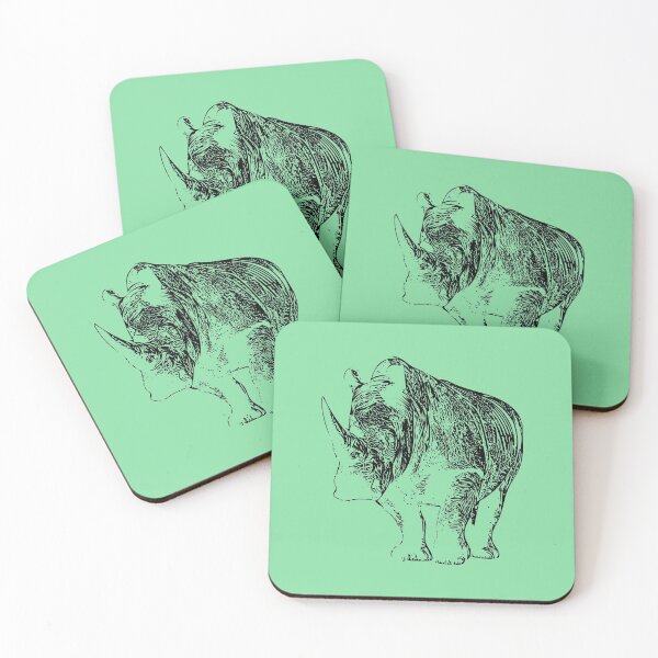 Item preview,  White Rhino Black Print  designed and sold by designsasstultd.