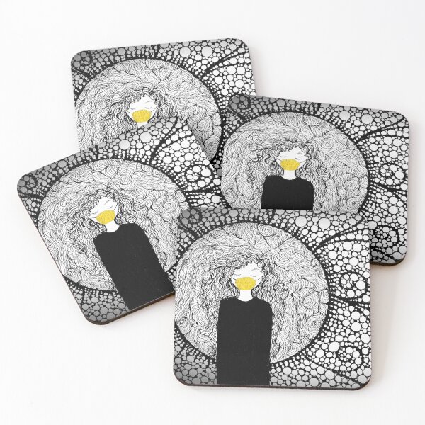 The Gold Mask Coasters (Set of 4)