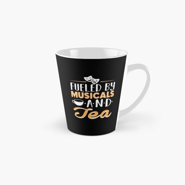Alimenté par des comédies musicales et du thé Mug long