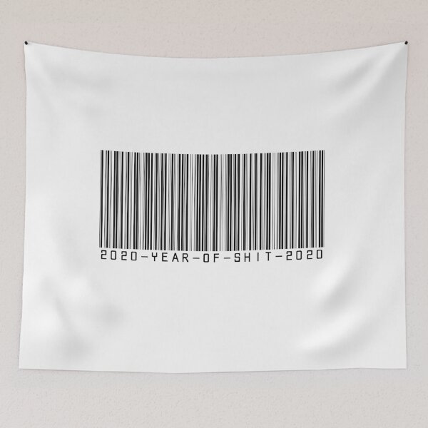 Item preview,  with a barcode design to humorously denounce the global economic crisis. Crisis worsened by the Coronavirus pandemic designed and sold by Catcrea.