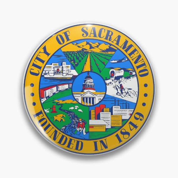 Item preview, Sacramento Flag Seal  designed and sold by Decal Mania.