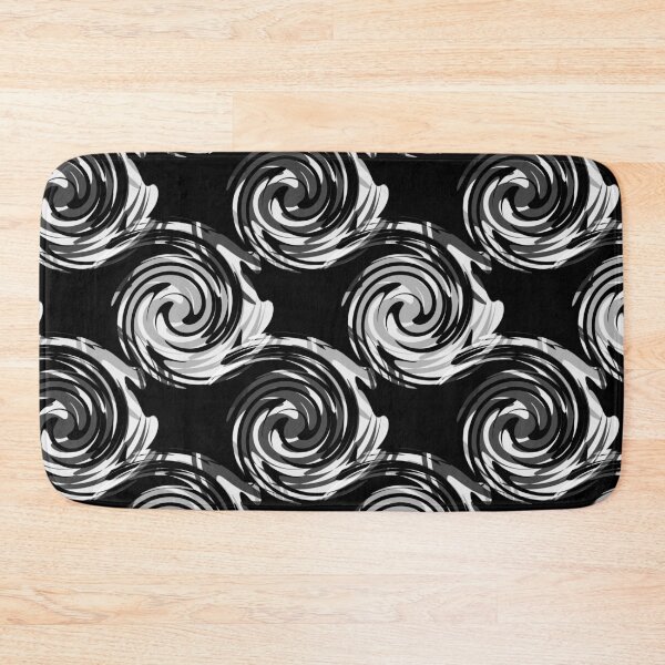 Item preview, Abstract black and white pattern swirls brush stroke designed and sold by fuzzyfox.