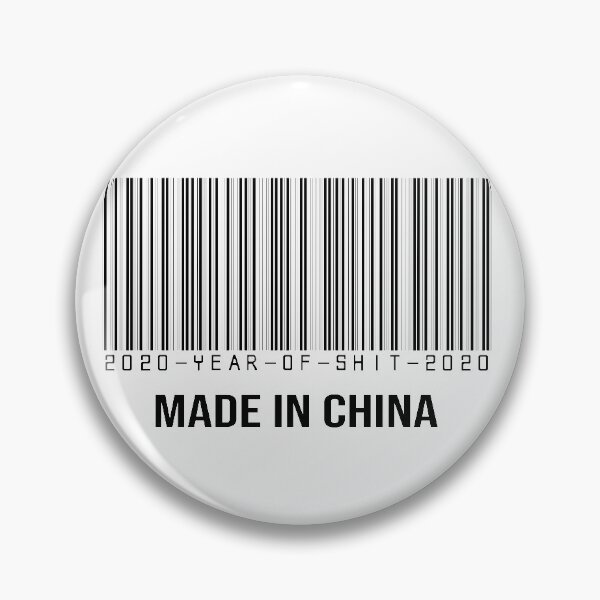 Item preview,  with a barcode design to humorously denounce the global economic crisis. Crisis aggravated by the Coronavirus pandemic. With the text "Made in China" (humor) designed and sold by Catcrea.