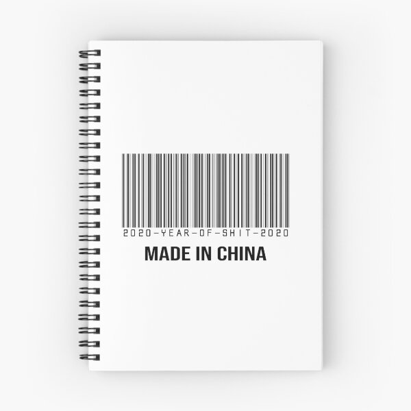 Item preview,  with a barcode design to humorously denounce the global economic crisis. Crisis aggravated by the Coronavirus pandemic. With the text "Made in China" (humor) designed and sold by Catcrea.