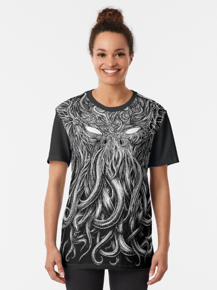 Alternate view of The sleeper must awaken Black background Graphic T-Shirt