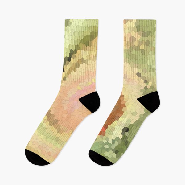 Item preview, Multicolored mosaic in pink and yellow - green tones .  designed and sold by fuzzyfox.
