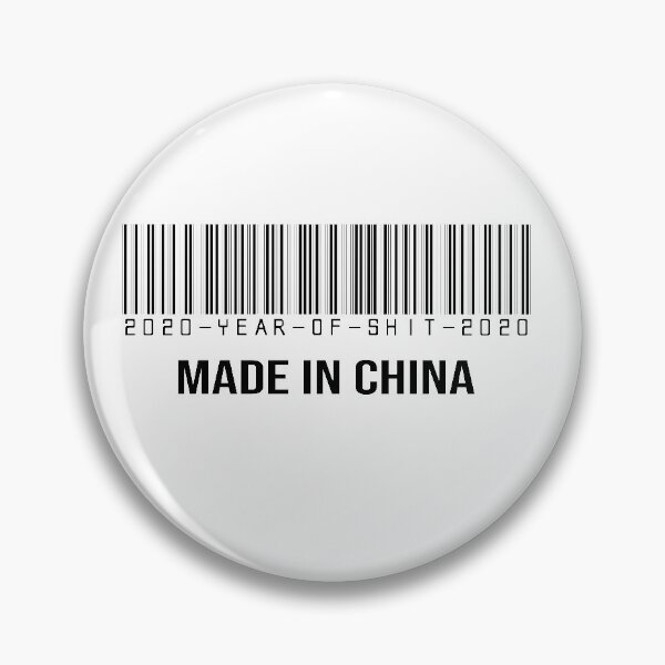 Item preview,  with a barcode design to humorously denounce the global economic crisis. Crisis aggravated by the Coronavirus pandemic. "Made in China" message (humor) designed and sold by Catcrea.