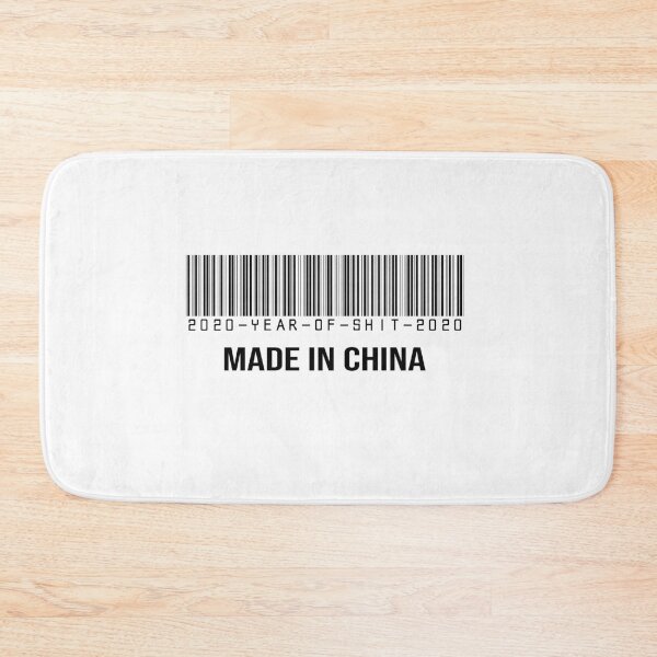 Item preview,  with a barcode design to humorously denounce the global economic crisis. Crisis aggravated by the Coronavirus pandemic. "Made in China" message (humor) designed and sold by Catcrea.