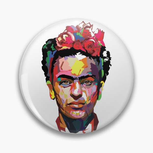 Frida Kahlo Pop Art Style Pin