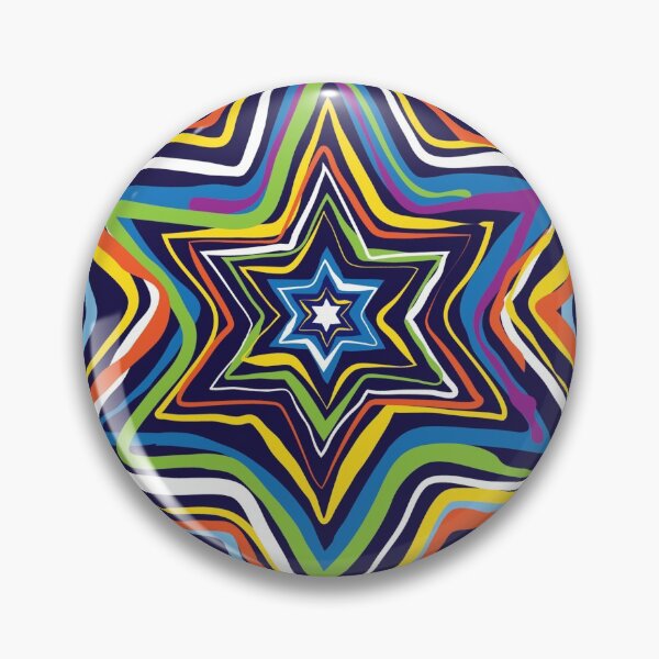 Item preview, Pop Art Jewish Star  Burst Face Mask designed and sold by Boaz Kimelman.