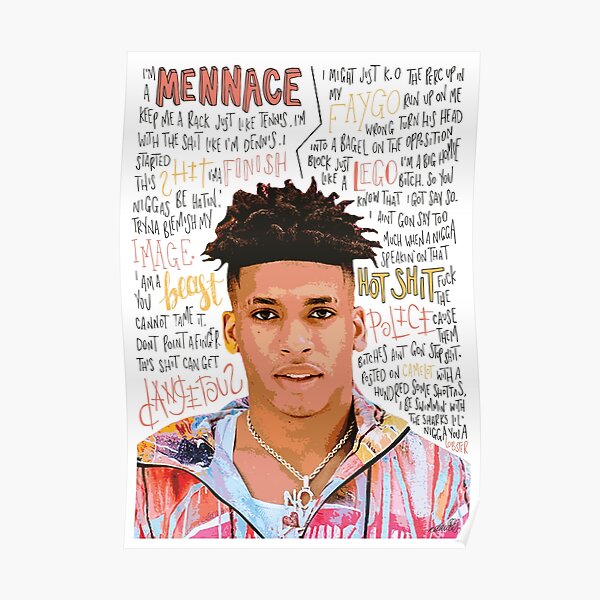 "NLE Choppa" Poster For Sale By Naomillustrates | Redbubble