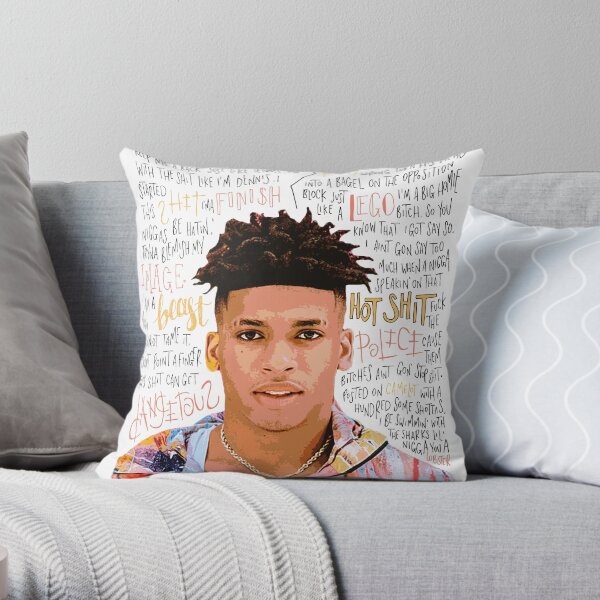 NLE Choppa Throw Pillow