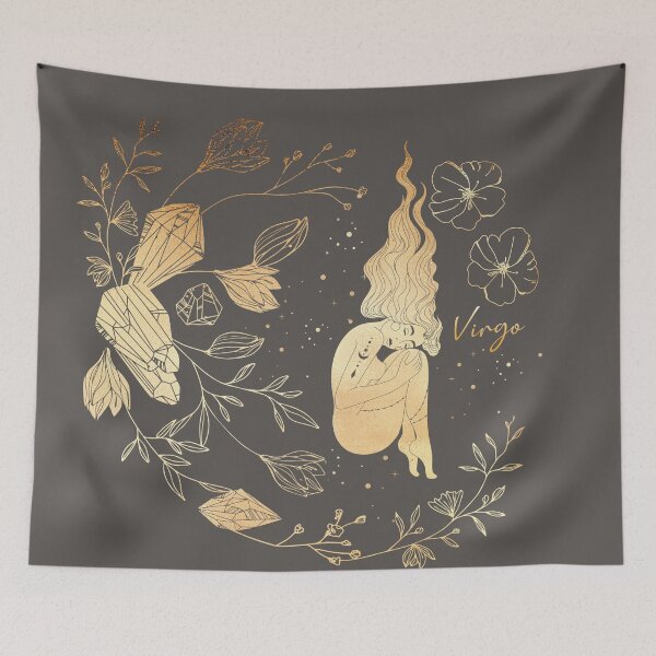 Item preview, Virgo Earth Sign Flowers and Crystals in the stars designed and sold by Breece.
